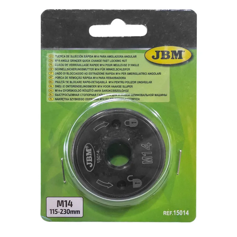 1x ECROU DE VERROUILLAGE RAPIDE M14 POUR MEULEUSE D’ANGLE