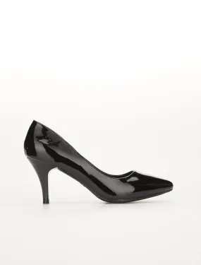Babies unies basic vernis - noir