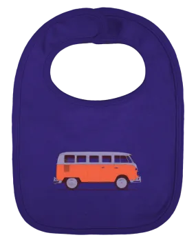 Bavoir bébé uni Red Van par Florent Bodart