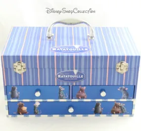 Boite à papeterie Remy et Emile DISNEY Ratatouille bleu 16 cm
