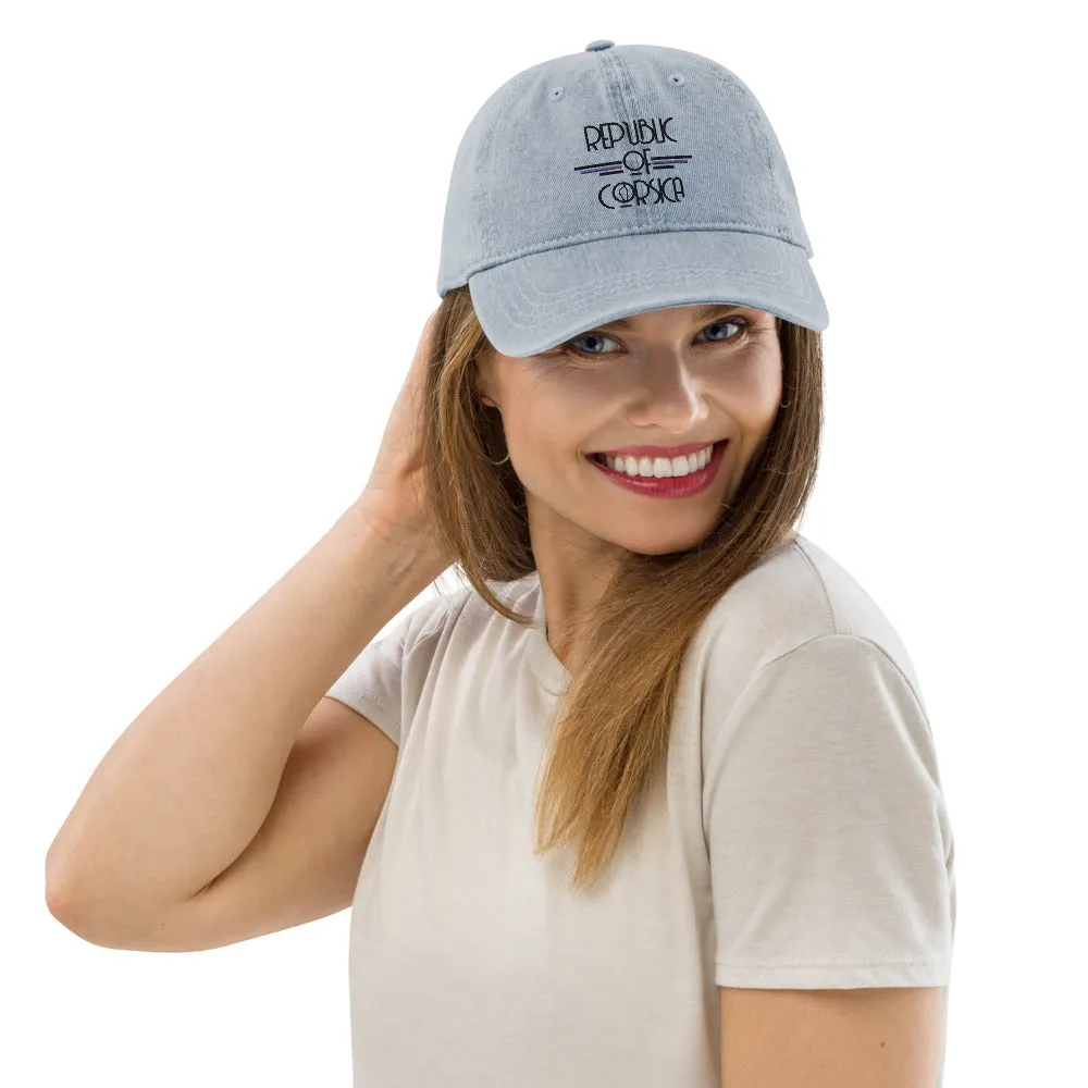 Casquette en jean Republic of Corsica