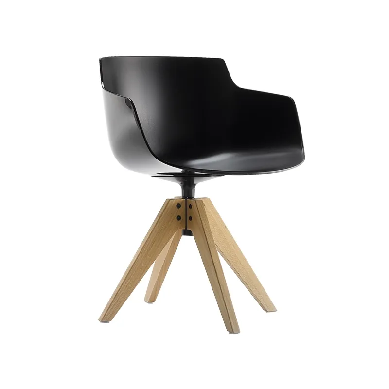 Chaise     FLOW SLIM COLOR pied VN bois Noir           MDF