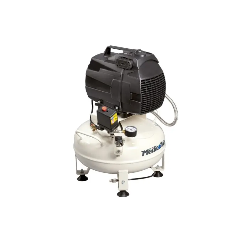 Compresseur d'air à pistons pour dentiste et labo MED102/24F/0.75M, 0.75 CV, 24 L - NUAIR 125400NU