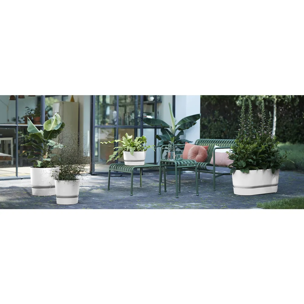 Coupe Greenville ronde en plastique blanche - D.32,5 cm