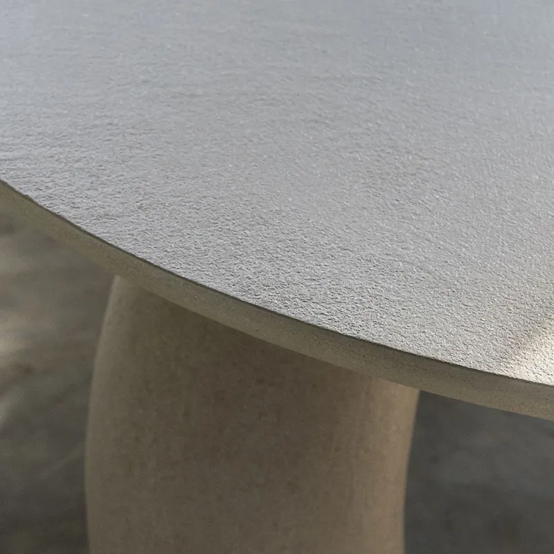 Dining Table     ELEPHANTE Ronde Gris texturé           MOGG