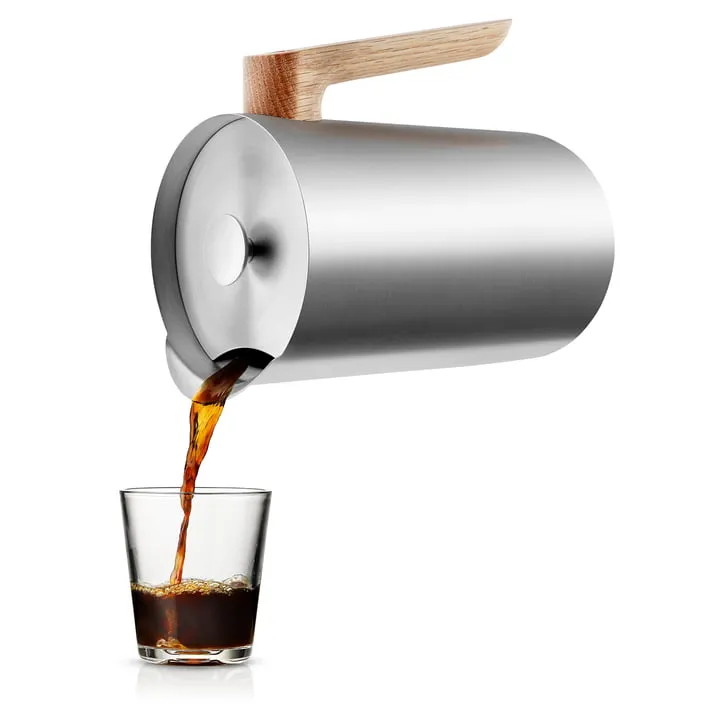Eva solo - Bidon nordic kitchen filtre-presse, acier inoxydable / chêne