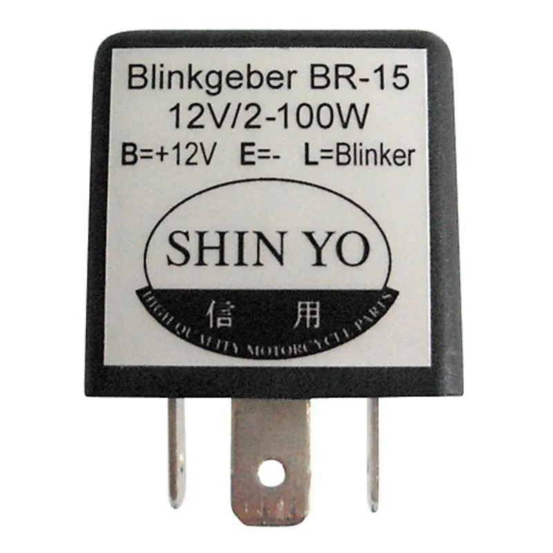 HIGHSIDER smart Flasher relay SY-02, 3-pole, 12 VDC, 1-100 Watt - piecemotoquad