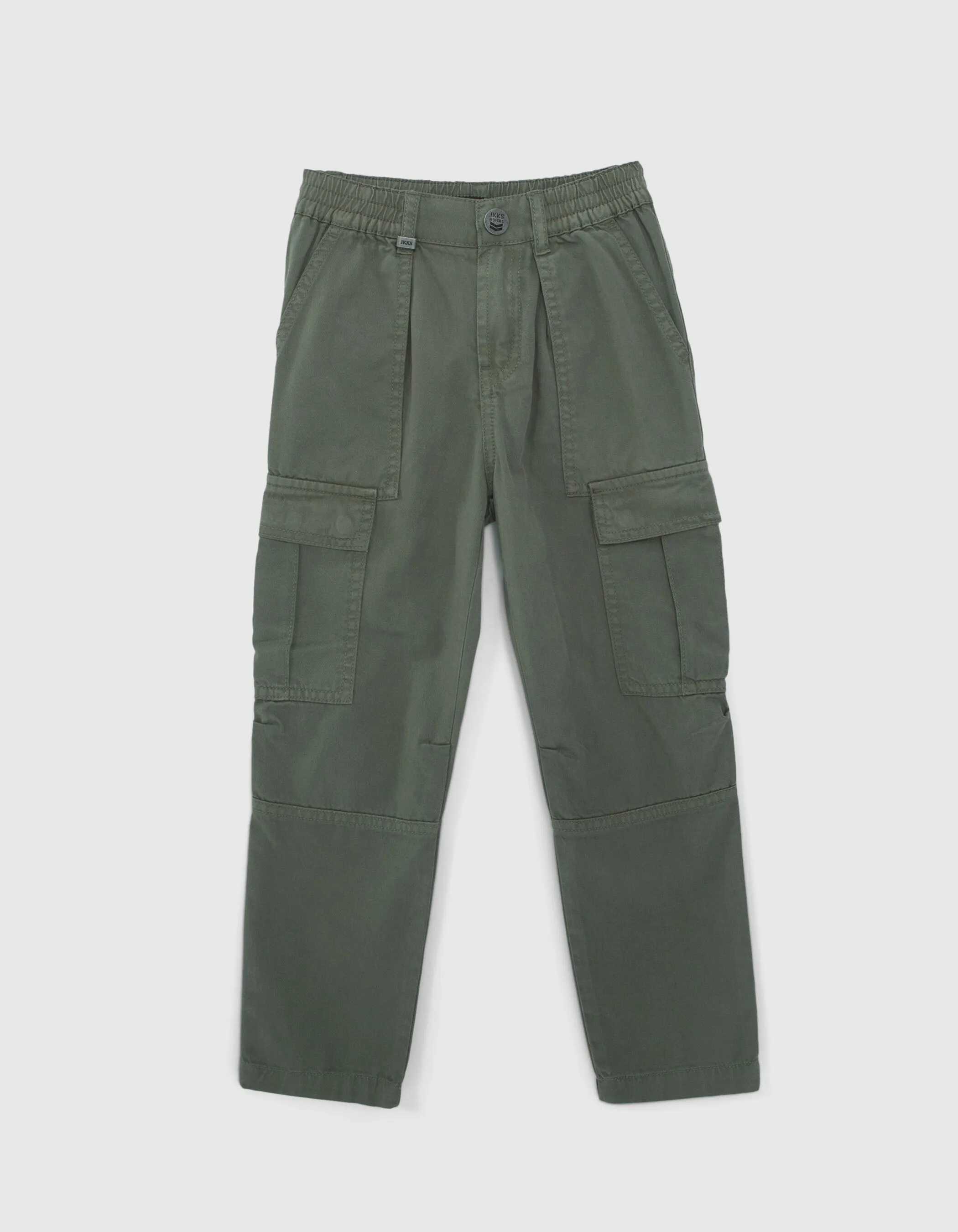 Pantalon BATTLE kaki taille élastiquée garçon