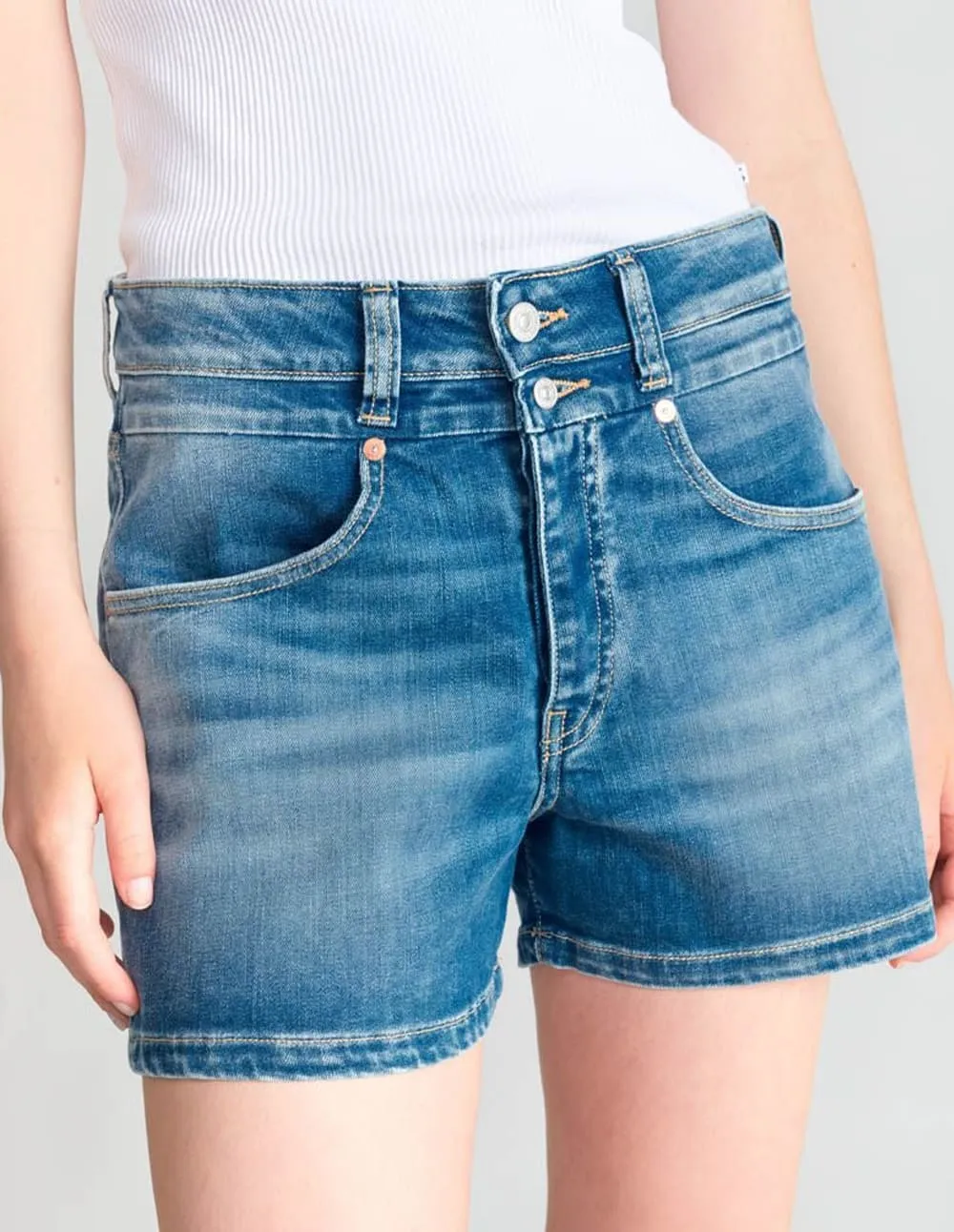 Pantalón Corto Le Temps des Cerises Maro Azul Mujer