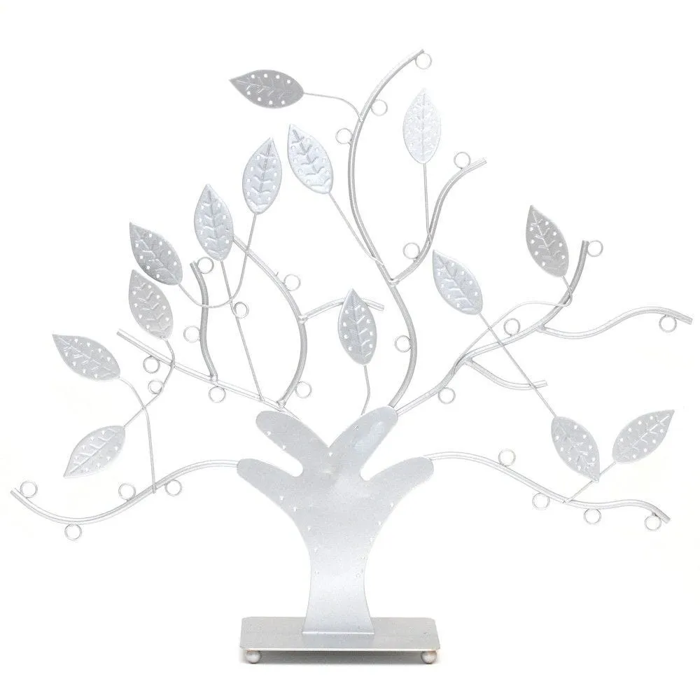 Porte bijoux arbre à boucle d'oreille et bijoux design gris
