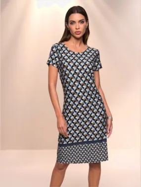Robe en jersey à encolure ronde