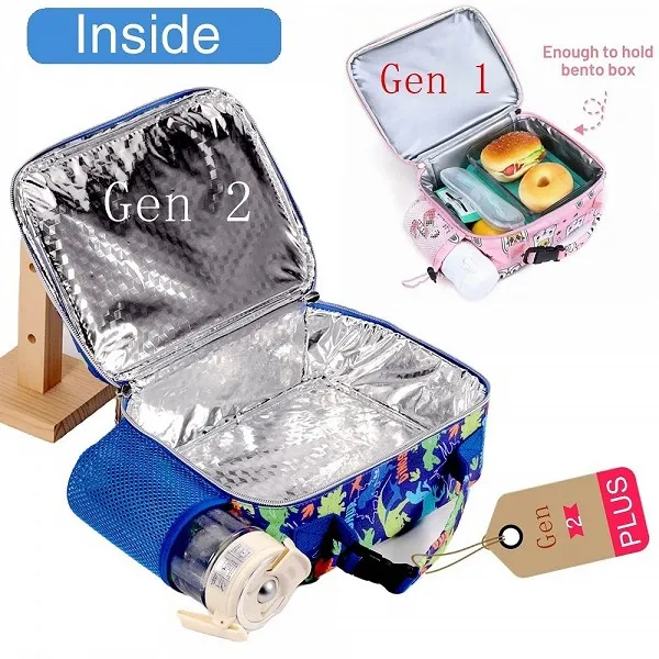 Sac à lunch transparent pour enfants, boîte isolée retour école kit fourre-tout