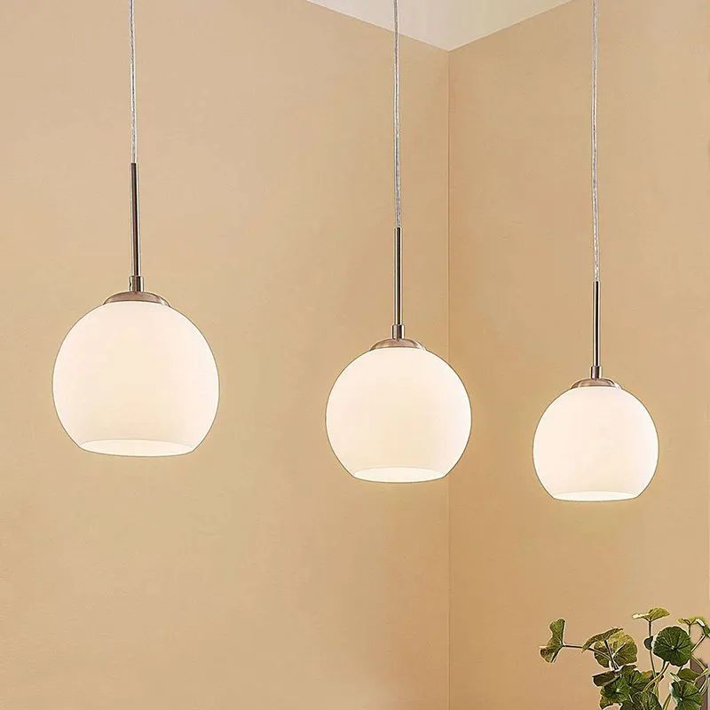Suspension moderne à 3 lumières ronde en acier - Eloy