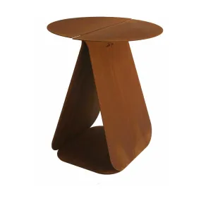 Table d'appoint ronde en acier cortenYoumy