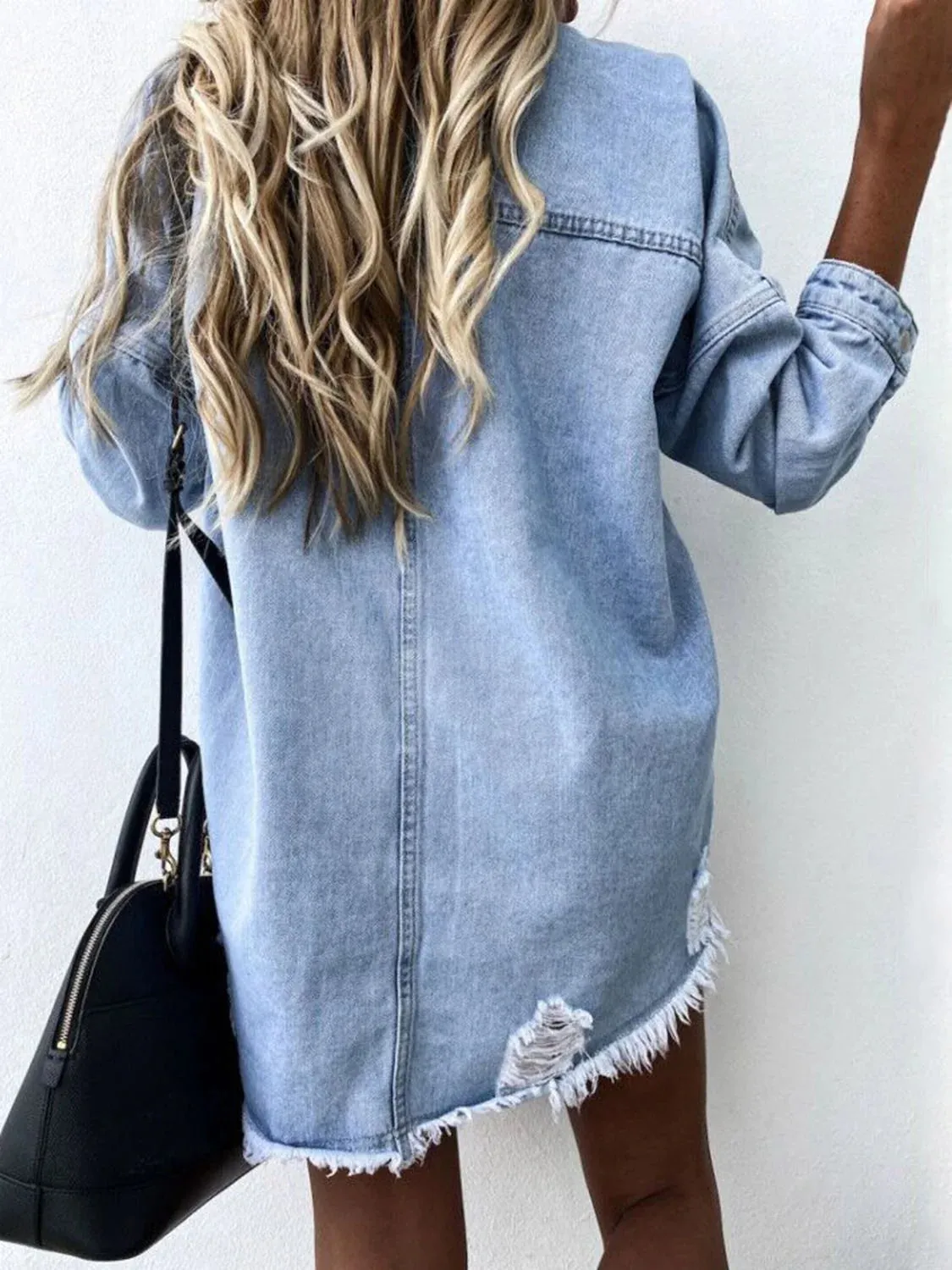 Veste en jean denim à manches DenimChic
