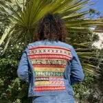 Veste frangée en jean Zemni upcyclée 