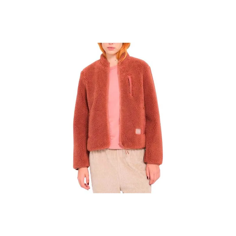 Veste Girl VOLCOM Sherpa Wuzer Fuzzar Chesnut